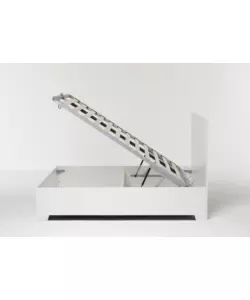 LETTO MATRIMONIALE CONTENITORE CON PIEDINI "HI BOX" BIANCO 160X190 CM